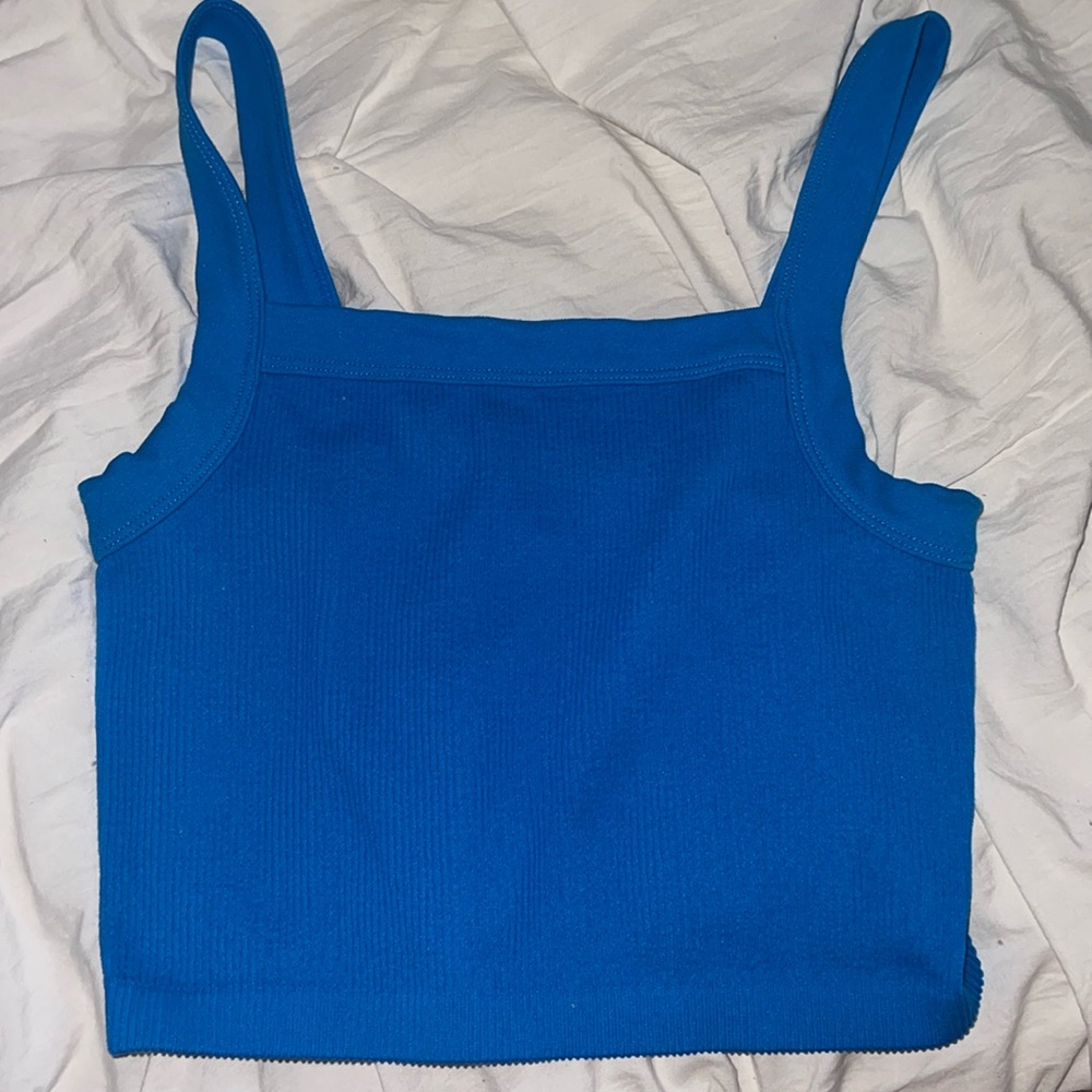 Blue crop top from cotton on!